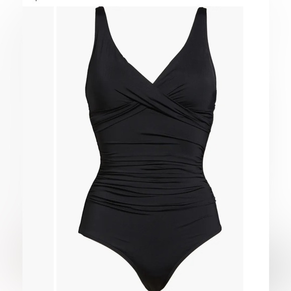 Sea Level Australia Other - Sea Level Australia Cross Front One-Piece Swimsuit in black size 12 ruched front